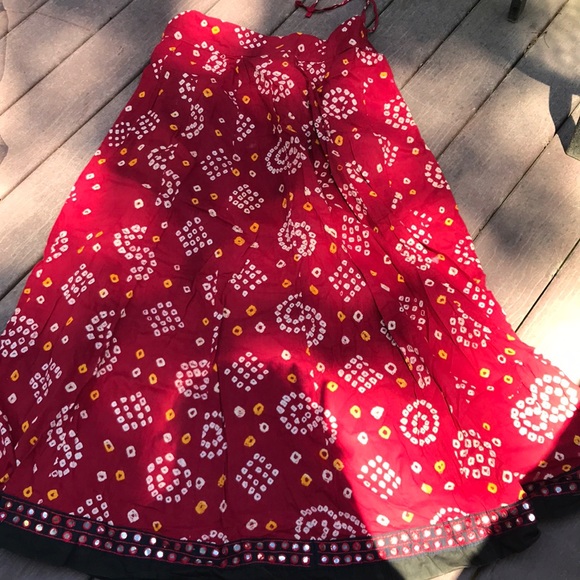 Batik Bohemian maxi skirt